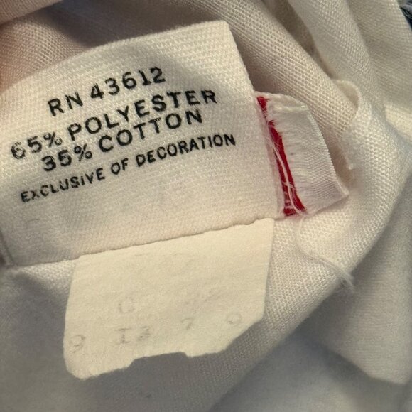 Size 6 Girls Vintage 70's Sailor Dress Ance K White Navy Collar Red Tie Pleated - Picture 7 of 10